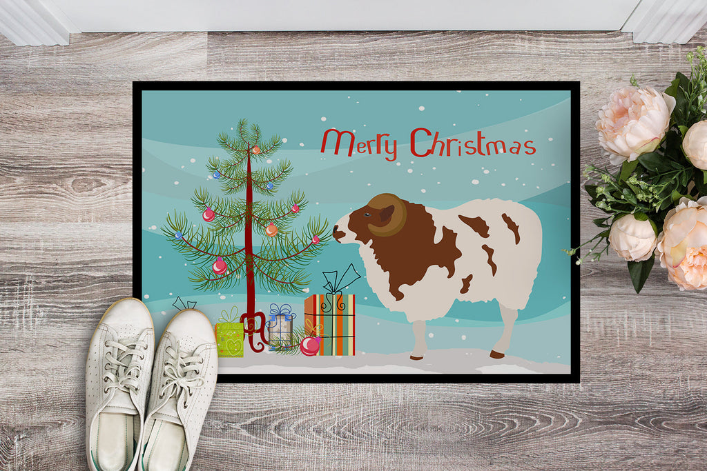 Jacob Sheep Christmas Doormat Indoor Outdoor 18H X 27W Front Door Mat Rugs for Entryway, Non Slip Washable