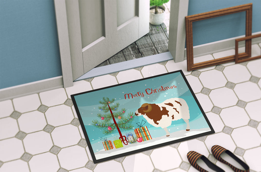 Jacob Sheep Christmas Doormat Indoor Outdoor 18H X 27W Front Door Mat Rugs for Entryway, Non Slip Washable