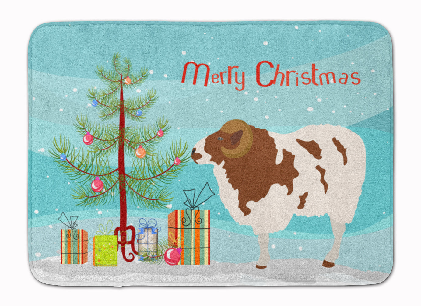 Jacob Sheep Christmas Memory Foam Kitchen Mat Machine Washable Anti-Fatigue Cushion Comfort Bath or Kitchen Rug