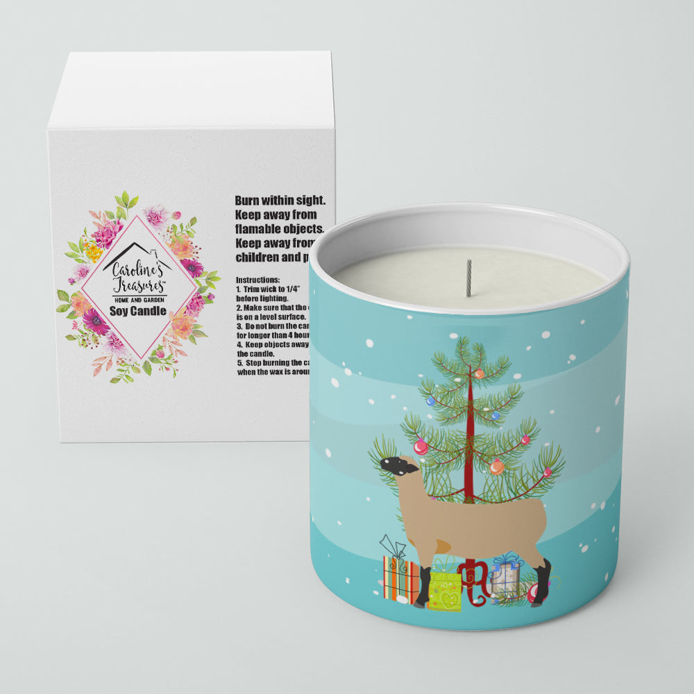 Hampshire Down Sheep Christmas Decorative Soy Candle Nature Soy Wax Essential Oil Home Decor Ideal for Bedroom Kitchen Bath Office Gift, 10 oz
