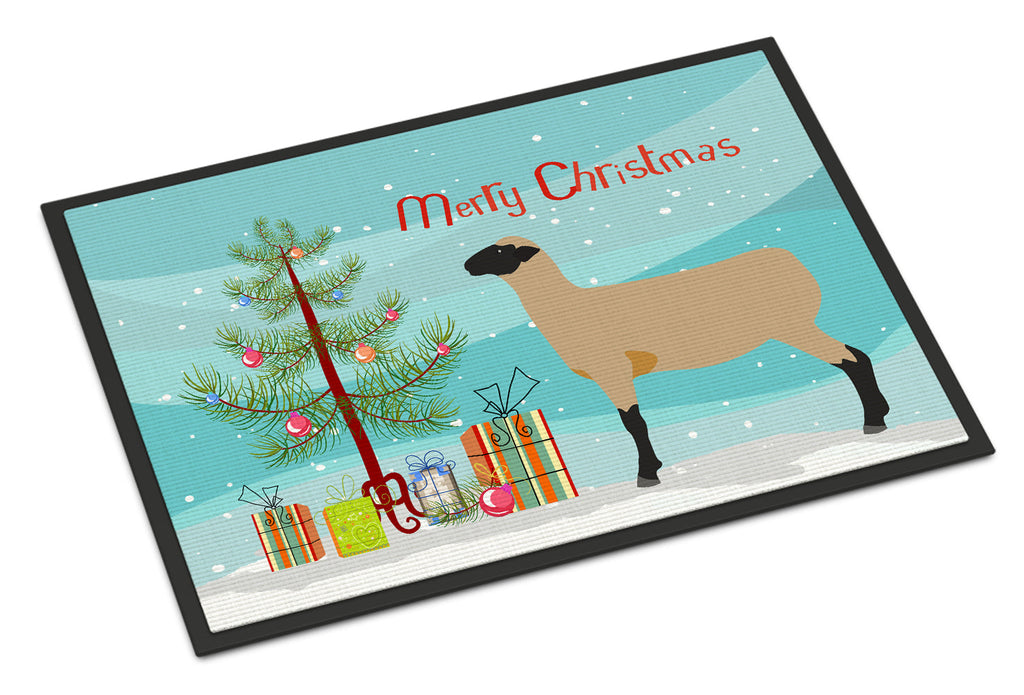 Hampshire Down Sheep Christmas Doormat Indoor Outdoor 24H X 36W Front Door Mat Rugs for Entryway, Non Slip Washable Low Pile,