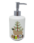 Hampshire Down Sheep Christmas Ceramic Soap Dispenser , Empty Refillable Hand Soap Pump Bottle for Bathroom Kitchen
