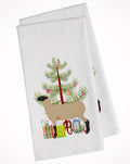 Hampshire Down Sheep Christmas Kitchen Towel Set of 2 White Dish Towels Decorative Bathroom Hand towel for Hand, Face, Hair, Yoga, Tea, Dishcloth, 19 X 28", White