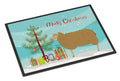 East Friesian Sheep Christmas Doormat Indoor Outdoor 24H X 36W Front Door Mat Rugs for Entryway, Non Slip Washable Low Pile,