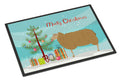 East Friesian Sheep Christmas Doormat Indoor Outdoor 18H X 27W Front Door Mat Rugs for Entryway, Non Slip Washable