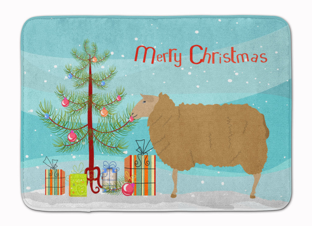 East Friesian Sheep Christmas Memory Foam Kitchen Mat Machine Washable Anti-Fatigue Cushion Comfort Bath or Kitchen Rug