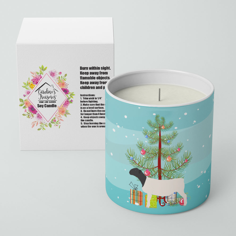 Dorper Sheep Christmas Decorative Soy Candle Nature Soy Wax Essential Oil Home Decor Ideal for Bedroom Kitchen Bath Office Gift, 10 oz