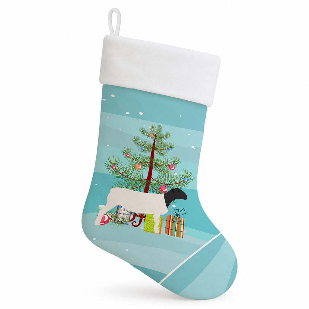 Dorper Sheep Christmas Holiday Stocking Double-Sided Print, Polyester Suede,11x18, Made in USA