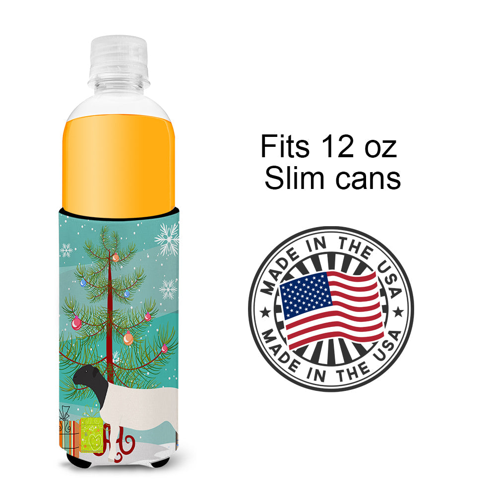 Dorper Sheep Christmas Slim Can Hugger , Insulated Foam Hugger for 12 oz Slim Cans, Beer Bottles & Water Bottles, Printed in USA
