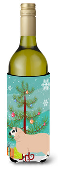 Kerry Hill Sheep Christmas Wine Bottle Hugger Gift Sleeve for Standard 750 ml Bottles, Insulated Reusable Also Fits Mini Shot & Pint Bottles