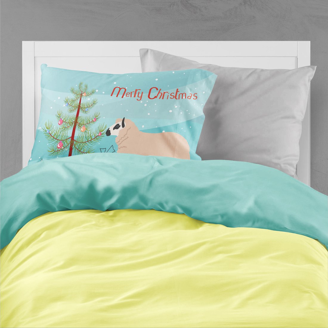 Kerry Hill Sheep Christmas Standard Pillowcase Lightweight Super Soft Easy Care Decorative Artwork Pillowcase, Standard