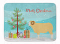 Horned Dorset Sheep Christmas Memory Foam Kitchen Mat Machine Washable Anti-Fatigue Cushion Comfort Bath or Kitchen Rug