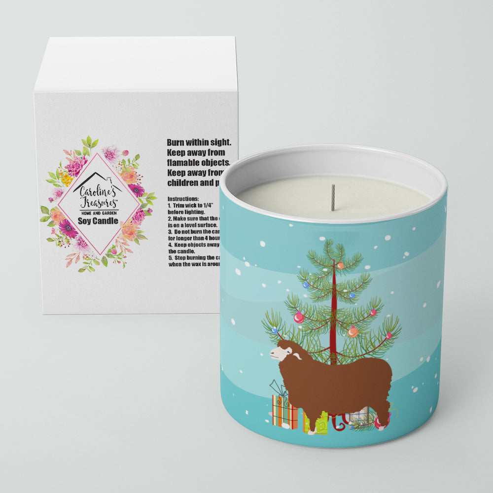 Merino Sheep Christmas Decorative Soy Candle Nature Soy Wax Essential Oil Home Decor Ideal for Bedroom Kitchen Bath Office Gift, 10 oz