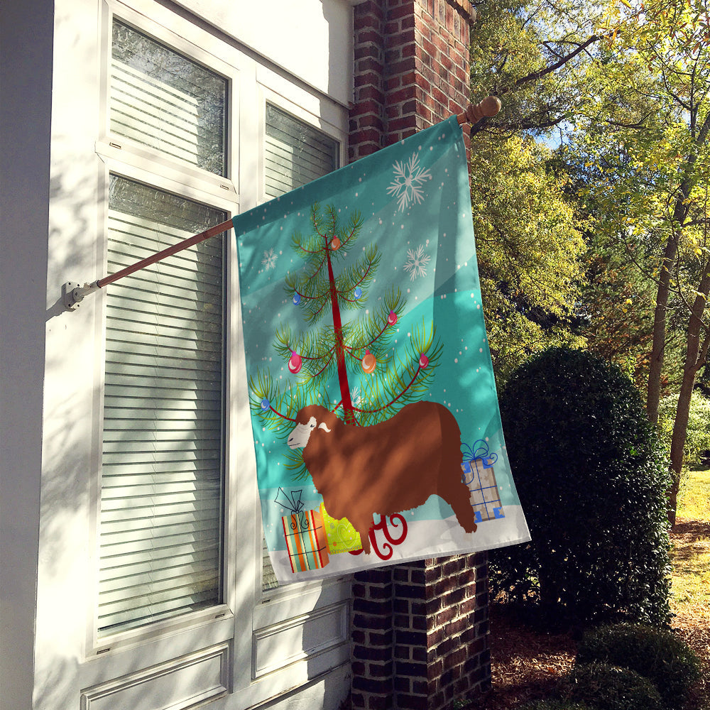 Merino Sheep Christmas House Flag 28x40 Porch Sleeve Pole Decorative Outside Yard Banner Artwork Wall Hanging, Polyester