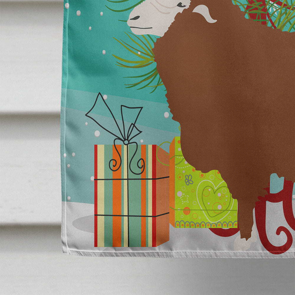 Merino Sheep Christmas House Flag 28x40 Porch Sleeve Pole Decorative Outside Yard Banner Artwork Wall Hanging, Polyester
