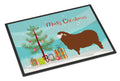 Merino Sheep Christmas Doormat Indoor Outdoor 24H X 36W Front Door Mat Rugs for Entryway, Non Slip Washable Low Pile,