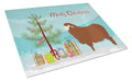 Merino Sheep Christmas Cutting Board Tempered Glass Kitchen Cutting Surface, Heat Resistant Chopping, Non-Slip Feet, Food Prep & Serving