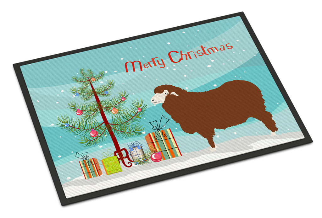 Merino Sheep Christmas Doormat Indoor Outdoor 18H X 27W Front Door Mat Rugs for Entryway, Non Slip Washable