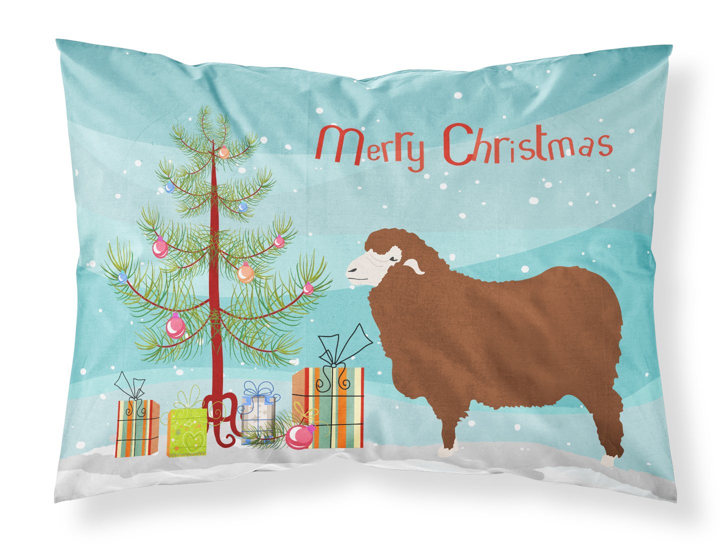 Merino Sheep Christmas Standard Pillowcase Lightweight Super Soft Easy Care Decorative Artwork Pillowcase, Standard