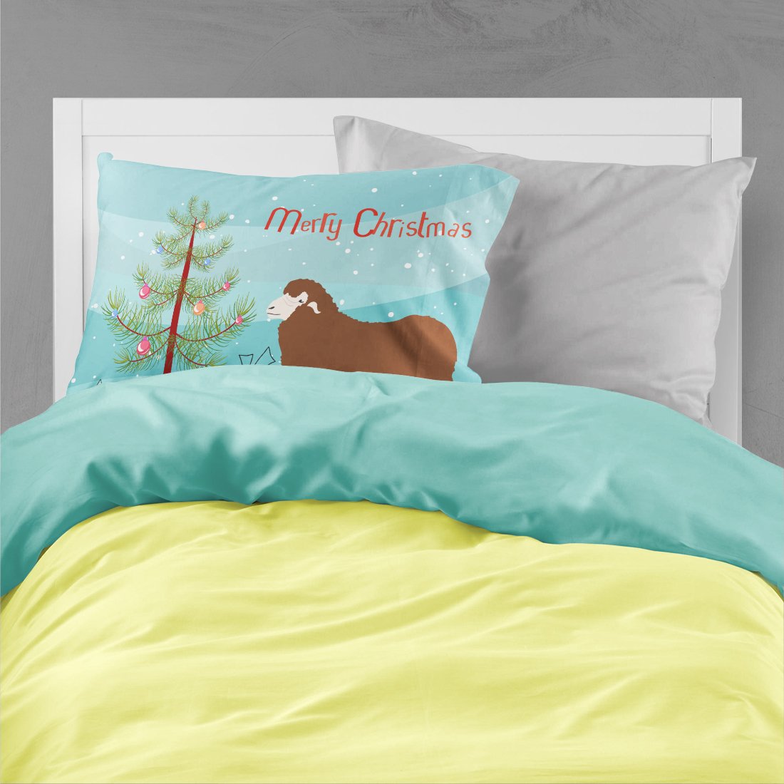 Merino Sheep Christmas Standard Pillowcase Lightweight Super Soft Easy Care Decorative Artwork Pillowcase, Standard