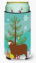 Merino Sheep Christmas Tall Boy Hugger Can Cooler Sleeve Machine Washable Drink Collapsible Insulator Beverage Insulated Holder