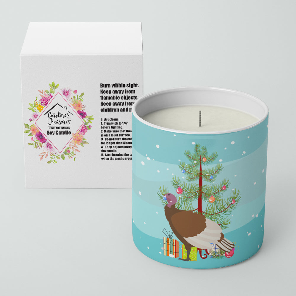 Bourbon Red Turkey Hen Christmas Decorative Soy Candle Nature Soy Wax Essential Oil Home Decor Ideal for Bedroom Kitchen Bath Office Gift, 10 oz