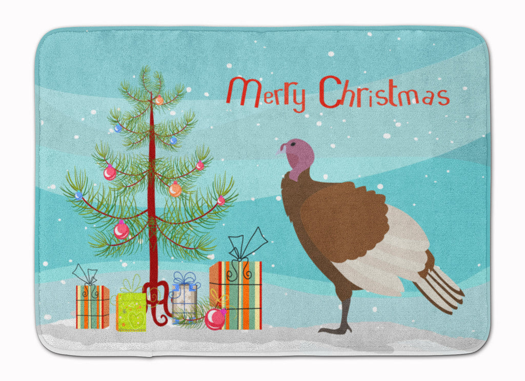Bourbon Red Turkey Hen Christmas Memory Foam Kitchen Mat Machine Washable Anti-Fatigue Cushion Comfort Bath or Kitchen Rug