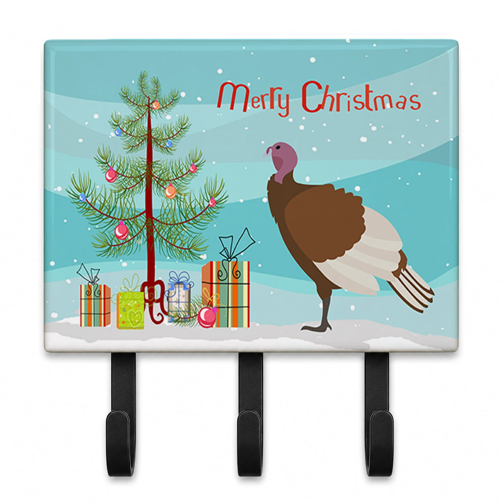 Bourbon Red Turkey Hen Christmas Leash or Key Holder Wall Hooks, Coat Rack Wall Mount, for Hanging Keys, Towels, Aprons, Leashes
