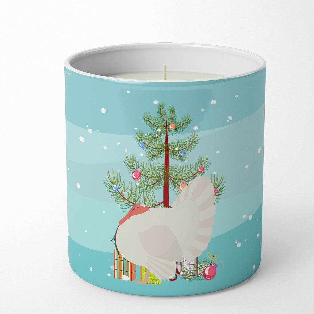 White Holland Turkey Christmas Decorative Soy Candle Nature Soy Wax Essential Oil Home Decor Ideal for Bedroom Kitchen Bath Office Gift, 10 oz