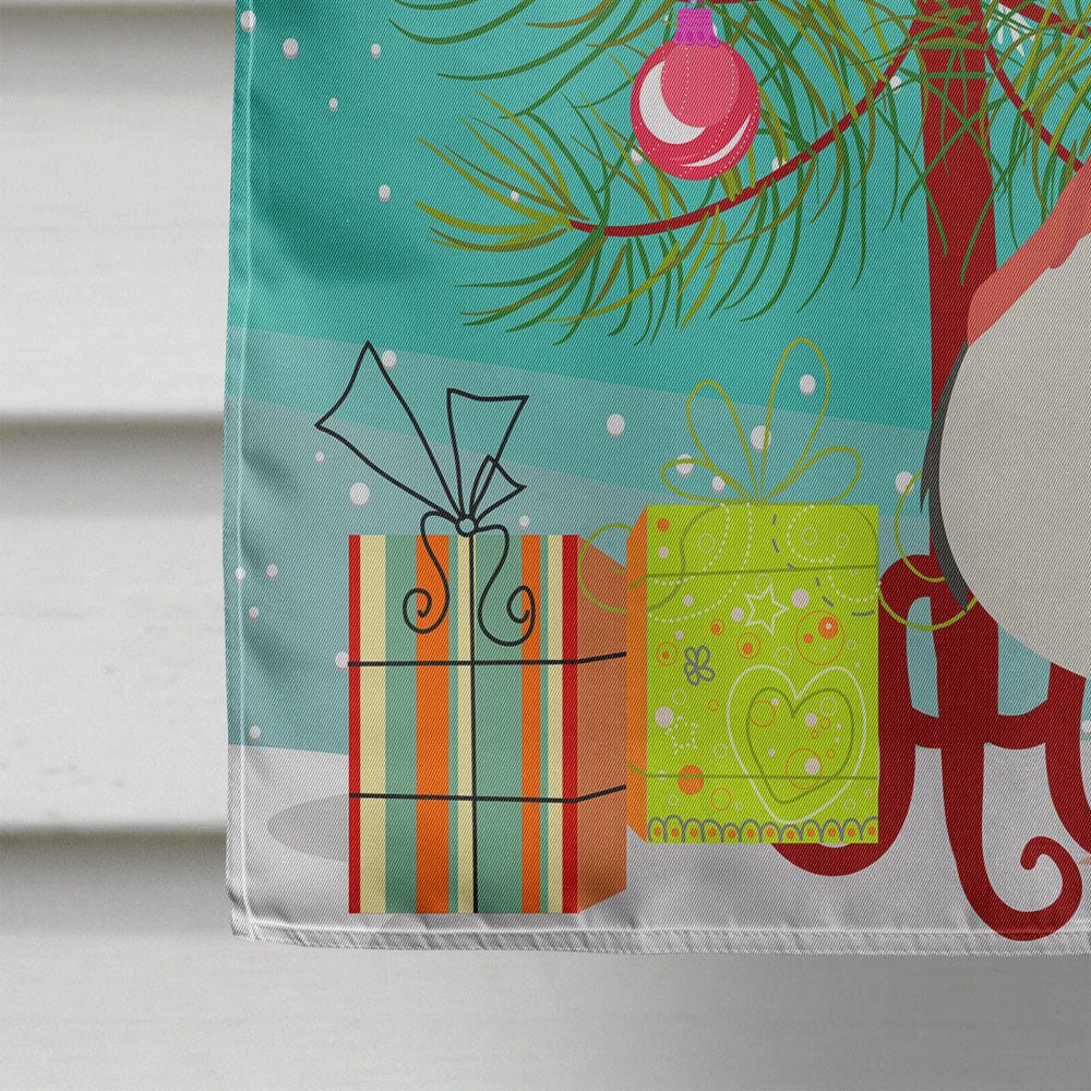 White Holland Turkey Christmas House Flag 28x40 Porch Sleeve Pole Decorative Outside Yard Banner Artwork Wall Hanging, Polyester