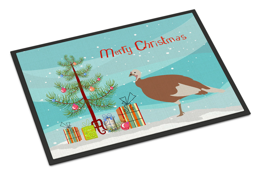 Jersey Buff Turkey Hen Christmas Doormat Indoor Outdoor 24H X 36W Front Door Mat Rugs for Entryway, Non Slip Washable Low Pile,