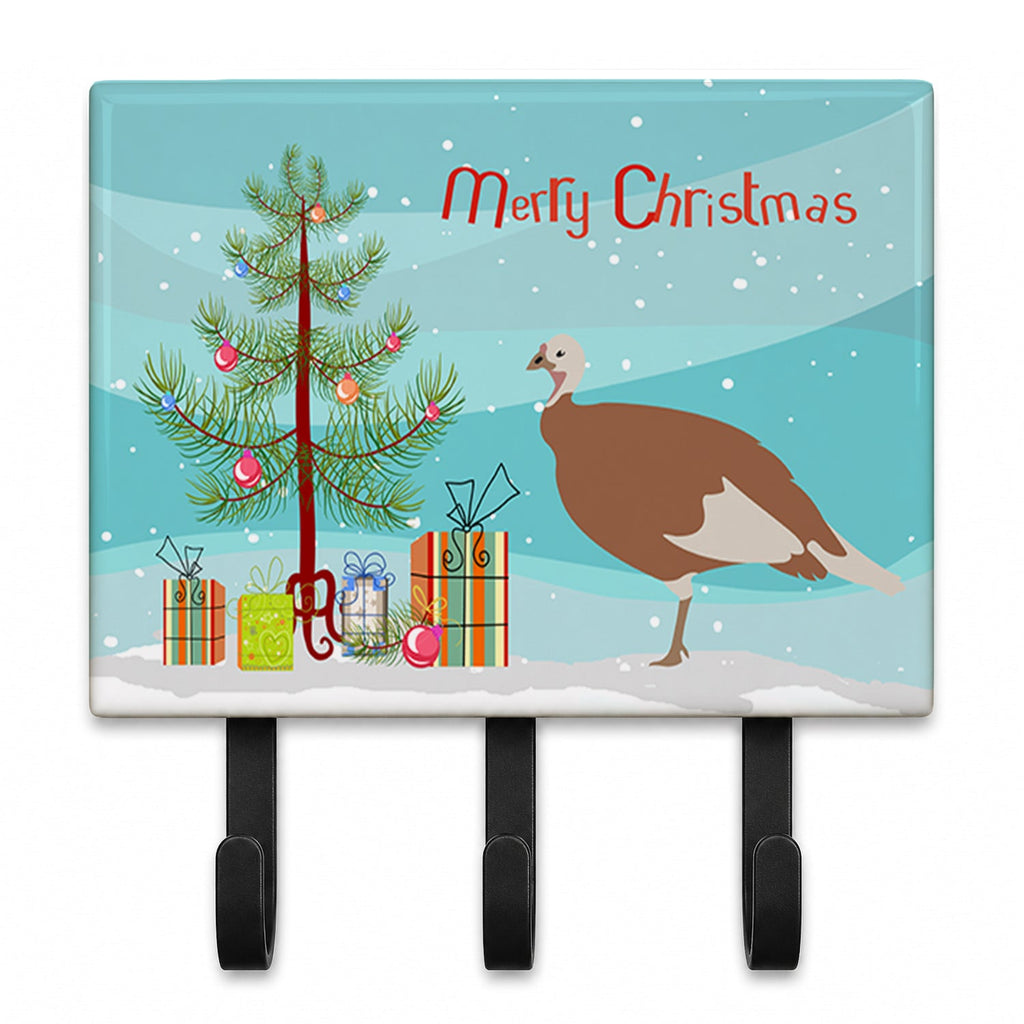 Jersey Buff Turkey Hen Christmas Leash or Key Holder Wall Hooks, Coat Rack Wall Mount, for Hanging Keys, Towels, Aprons, Leashes