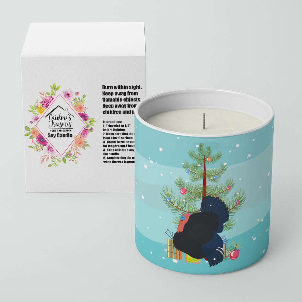 Norfolk Black Turkey Christmas Decorative Soy Candle Nature Soy Wax Essential Oil Home Decor Ideal for Bedroom Kitchen Bath Office Gift, 10 oz