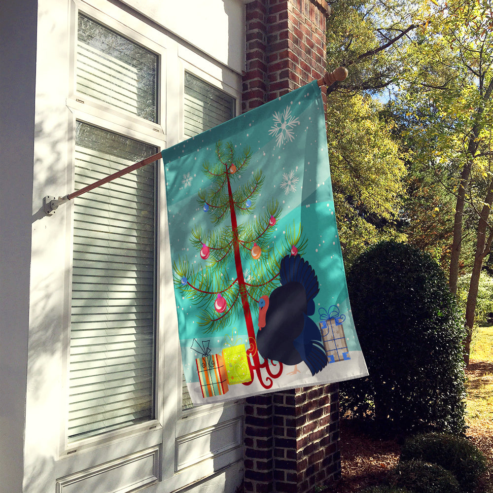 Norfolk Black Turkey Christmas House Flag 28x40 Porch Sleeve Pole Decorative Outside Yard Banner Artwork Wall Hanging, Polyester
