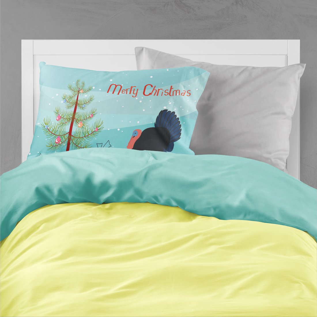 Norfolk Black Turkey Christmas Standard Pillowcase Lightweight Super Soft Easy Care Decorative Artwork Pillowcase, Standard