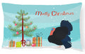Norfolk Black Turkey Christmas Decorative Throw Pillow 12x16 Indoor Outdoor Accent Cushion, Fabric Cover with Insert for Sofa, Bed, Porch & Living Room
