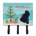 Norfolk Black Turkey Christmas Leash or Key Holder Wall Hooks, Coat Rack Wall Mount, for Hanging Keys, Towels, Aprons, Leashes