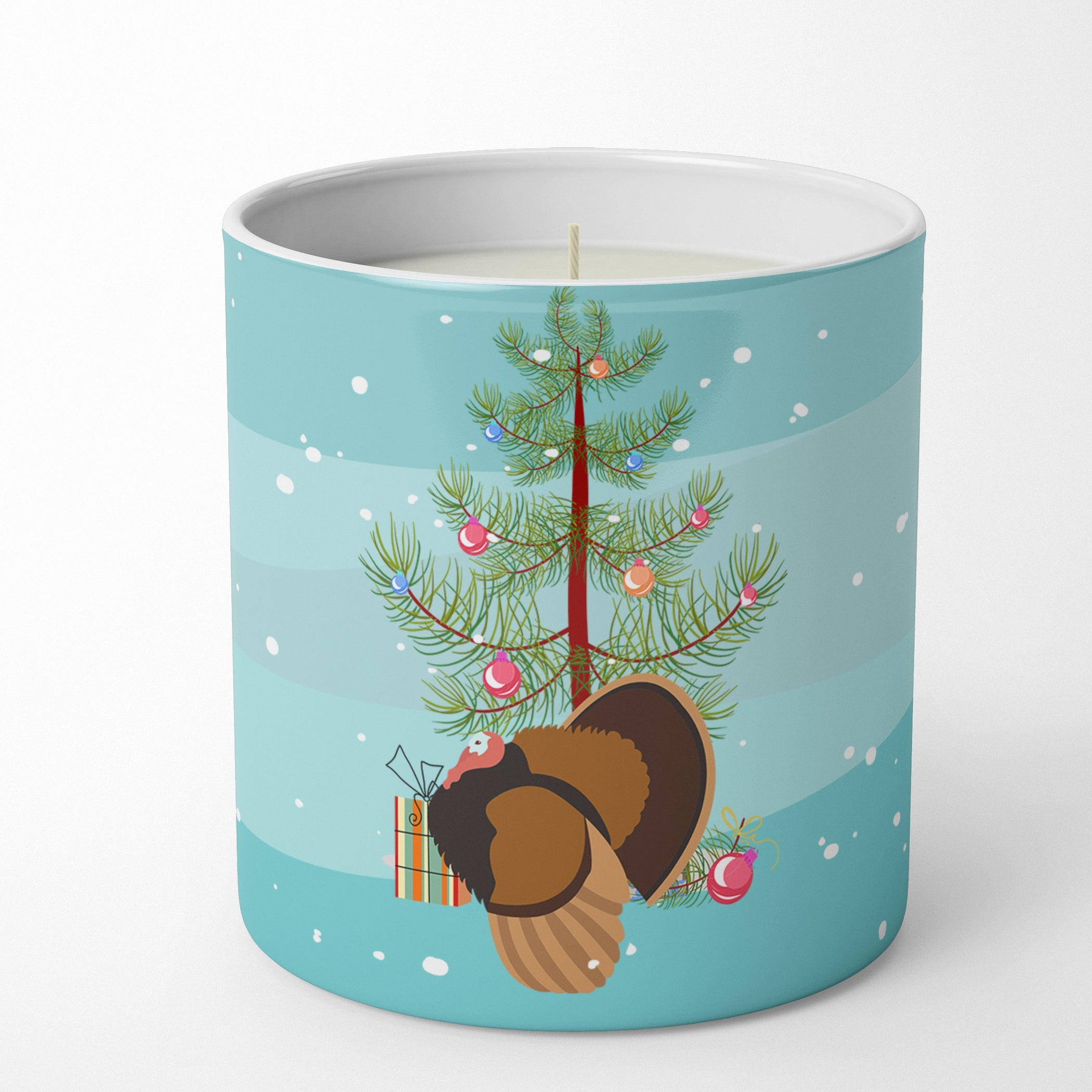 Bronze Turkey Christmas Decorative Soy Candle Nature Soy Wax Essential Oil Home Decor Ideal for Bedroom Kitchen Bath Office Gift, 10 oz