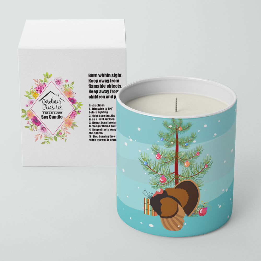 Bronze Turkey Christmas Decorative Soy Candle Nature Soy Wax Essential Oil Home Decor Ideal for Bedroom Kitchen Bath Office Gift, 10 oz