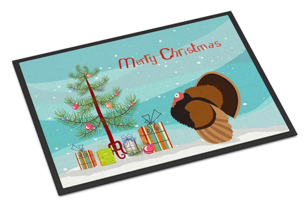 Bronze Turkey Christmas Doormat Indoor Outdoor 24H X 36W Front Door Mat Rugs for Entryway, Non Slip Washable Low Pile,
