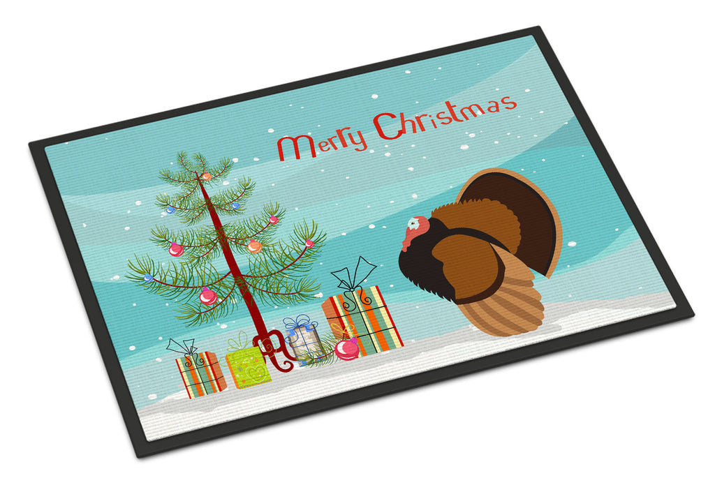 Bronze Turkey Christmas Doormat Indoor Outdoor 18H X 27W Front Door Mat Rugs for Entryway, Non Slip Washable