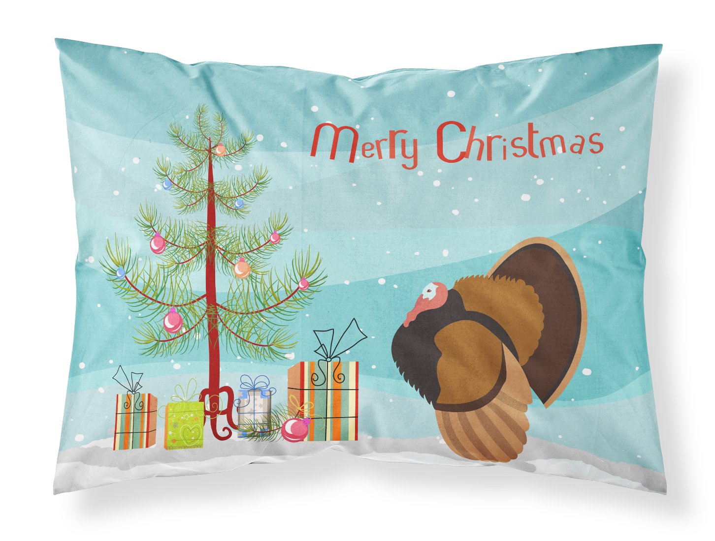 Bronze Turkey Christmas Standard Pillowcase Lightweight Super Soft Easy Care Decorative Artwork Pillowcase, Standard
