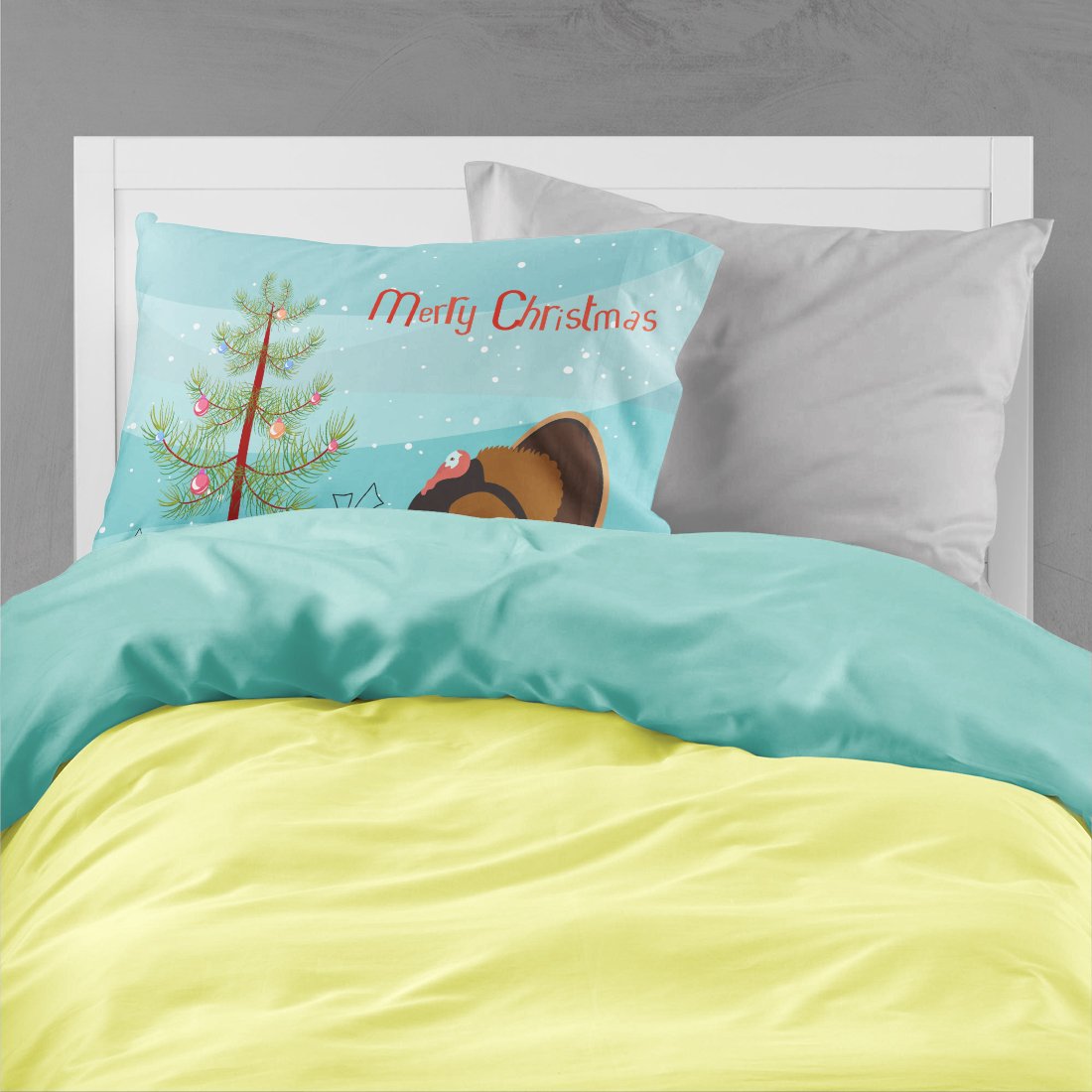 Bronze Turkey Christmas Standard Pillowcase Lightweight Super Soft Easy Care Decorative Artwork Pillowcase, Standard