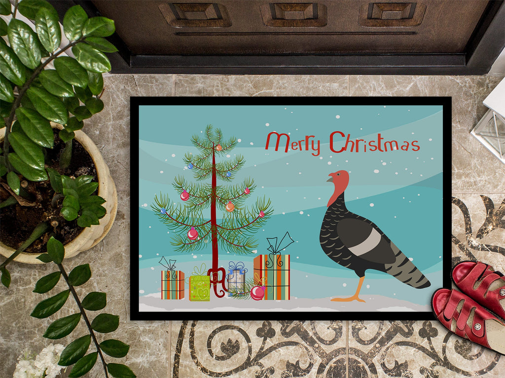 Marragansett Turkey Christmas Doormat Indoor Outdoor 24H X 36W Front Door Mat Rugs for Entryway, Non Slip Washable Low Pile,