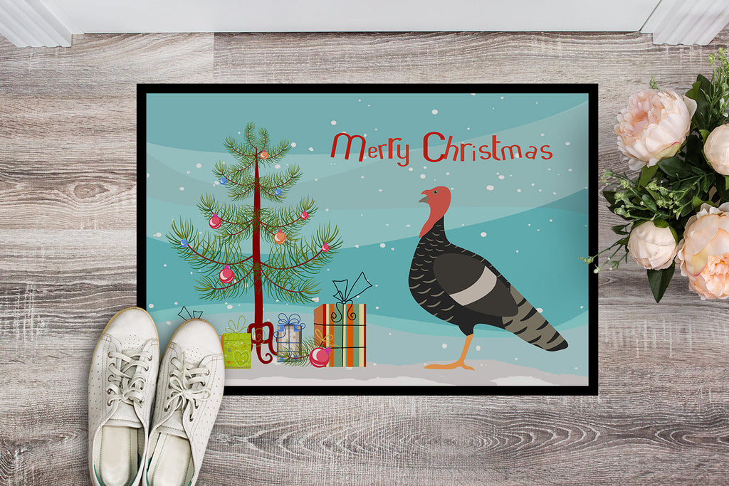 Marragansett Turkey Christmas Doormat Indoor Outdoor 18H X 27W Front Door Mat Rugs for Entryway, Non Slip Washable