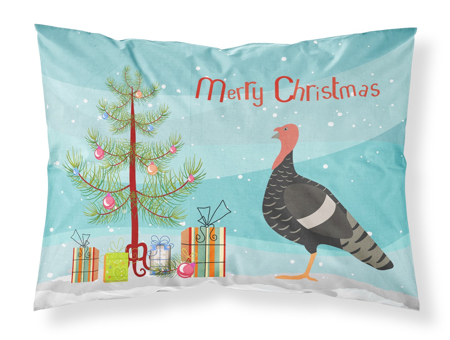 Marragansett Turkey Christmas Standard Pillowcase Lightweight Super Soft Easy Care Decorative Artwork Pillowcase, Standard