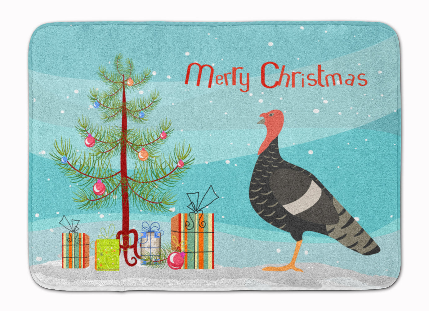 Marragansett Turkey Christmas Memory Foam Kitchen Mat Machine Washable Anti-Fatigue Cushion Comfort Bath or Kitchen Rug