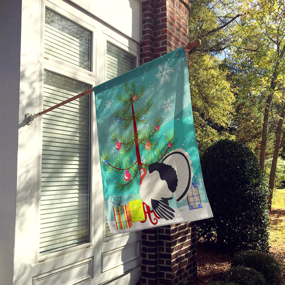 Royal Palm Turkey Christmas House Flag 28x40 Porch Sleeve Pole Decorative Outside Yard Banner Artwork Wall Hanging, Polyester