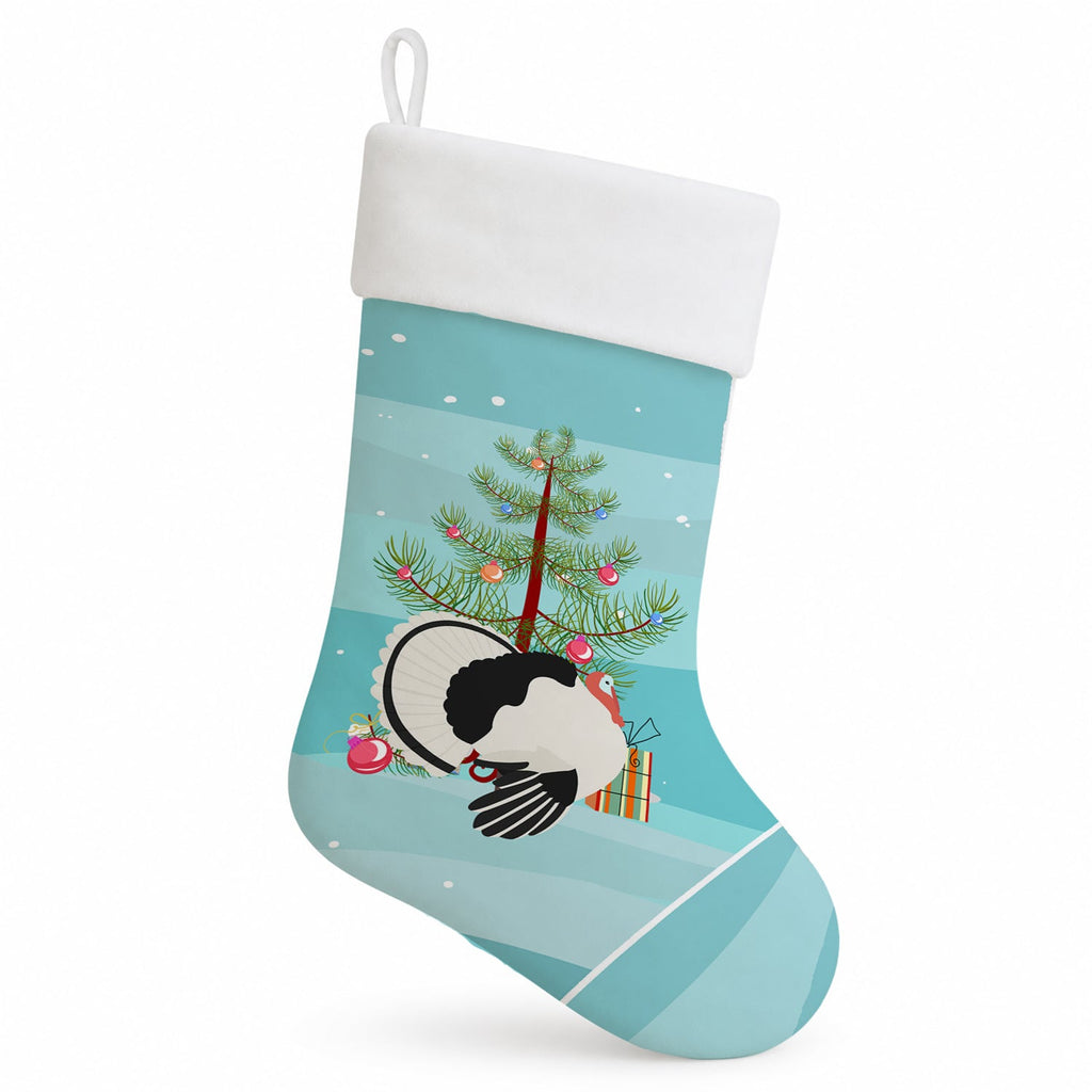 Royal Palm Turkey Christmas Holiday Stocking Double-Sided Print, Polyester Suede,11x18, Made in USA