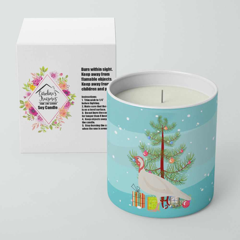 Beltsville Small White Turkey Hen Christmas Decorative Soy Candle Nature Soy Wax Essential Oil Home Decor Ideal for Bedroom Kitchen Bath Office Gift, 10 oz